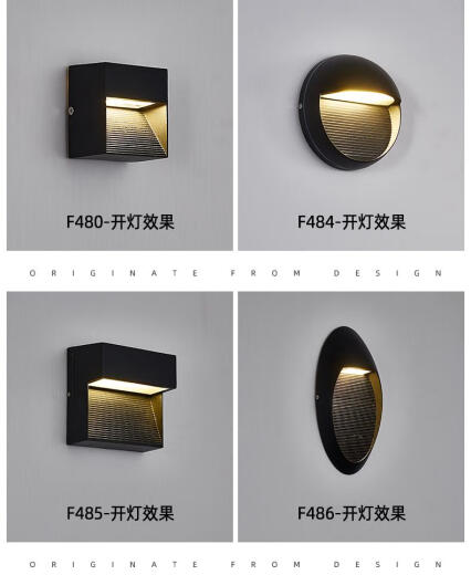 CLCEY户外楼梯防水灯夜灯壁灯地脚灯踏步影院台阶灯感应墙角灯明装led D693 173*80mm  3W 暖光 常亮款
