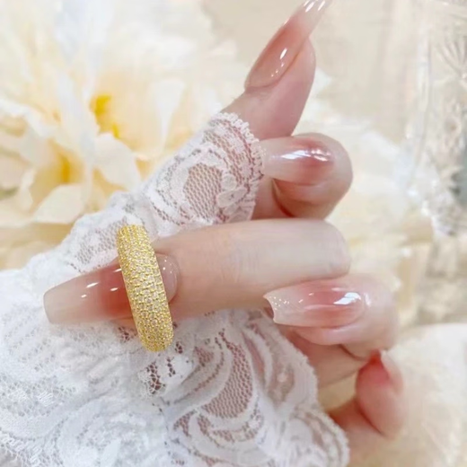 Kuang Yi water shell gold ring, ancient method full of diamonds and stars, pure gold 999 inlaid with moissanous baby's breath ring for women, 10-20 rings, deposit