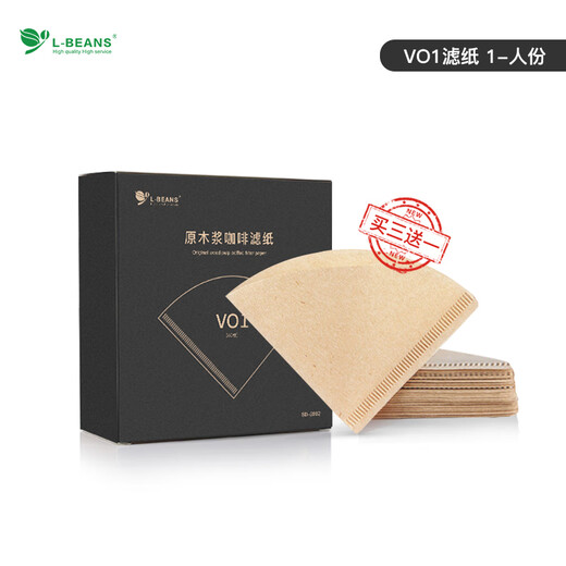 L-BEANS drip-type hand-brewed coffee filter paper wood color filter bag coffee filter V02 coffee filter paper 1-4 servings 40 V01