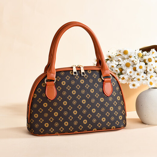 Kangaroo brand bag women's bag 2025 Chinese Valentine's Fashion Simple Middle-aged and Elderly Bags for Mother-in-law Niche Design Greeting Handbag Light Color Flowers