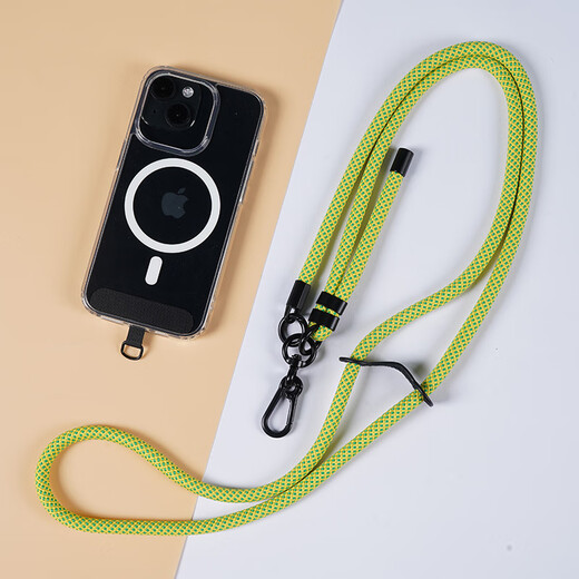 Biaz mobile phone lanyard, hanging neck cross-body can be carried on the back, outdoor anti-theft rope, sports travel mountaineering camera mobile phone chain strap, suitable for Apple 16 Huawei and other mobile phones SP2 black