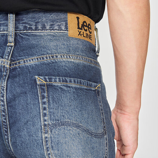 Lee25新品五袋款设计731舒适锥形牛仔裤中深蓝男 中深蓝 33尺码偏大