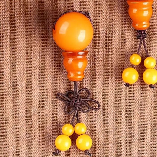 Shi Yuji Chicken Fat Yellow Beeswax Buddha Head Three-Way Bracelet Chain Buddha Bead Accessories Set Olive Core Star Moon Bodhi Accessories Diameter 12mm/set