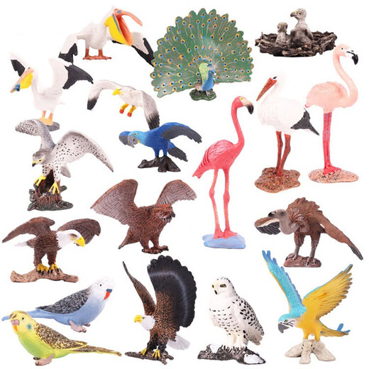 Modelo de animales Yicai Simulación sólida Juego de juguetes Cognitive Birds Eagle Parrot Peacock Flamingo adornados M723 Nuevo loro [0021]