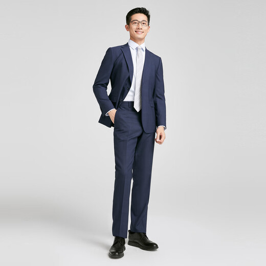 雅戈尔（YOUNGOR）西服男士春夏套西YOTX222704  合款 藏青YOTX222704FIA上衣 M 170/96A