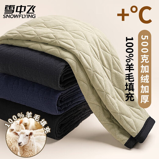 Snow Fly [100% Wool Fill] Women's Warm Pants for Women Thickened Autumn and Winter Leggings 24 Years Winter New Product