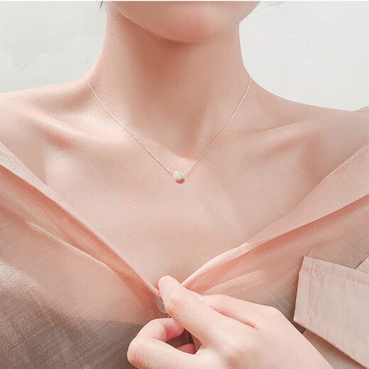 MZMZ transfer bead platinum necklace women's pt950 platinum clavicle chain fashionable and simple Valentine's Day birthday gift for girlfriend next day delivery / distinguished PT950 platinum transfer bead necklace