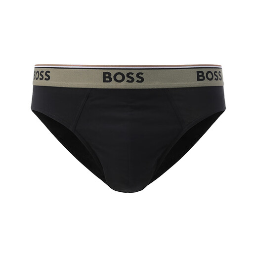雨果博斯（HUGO BOSS）男士棉质徽标腰带三角内裤三件套装男装礼物男 50495435 967 黑色多色 XS