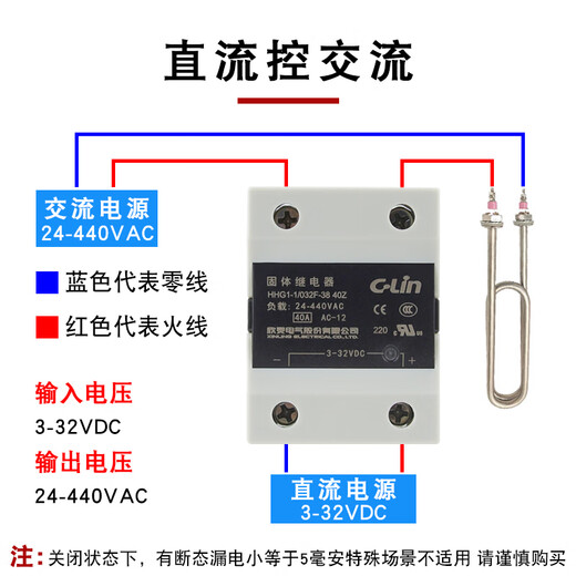 Xinling Electric (C-Lin)(C-Lin)C-Lin Xinling HHG1-1032F-38 Single-phase solid-state relay HHG1-1/250F-3880Z(80A)