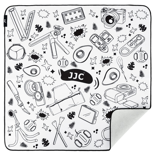 JJC Camera Folding Cloth 50x50cm Magic Sticker P-person Cosmetic Bag SLR Lens Mirrorless Notebook iPad Travel Storage Liner Cleaning Switch Wrapping Cloth Accessory Elements (50x50cm)
