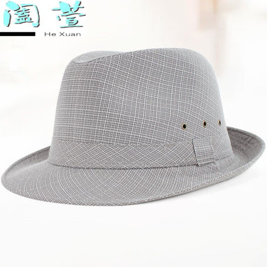 HTKD新品画家博士帽中老年春夏季礼帽男士春秋天英伦爵士帽布 深灰 小号57号
