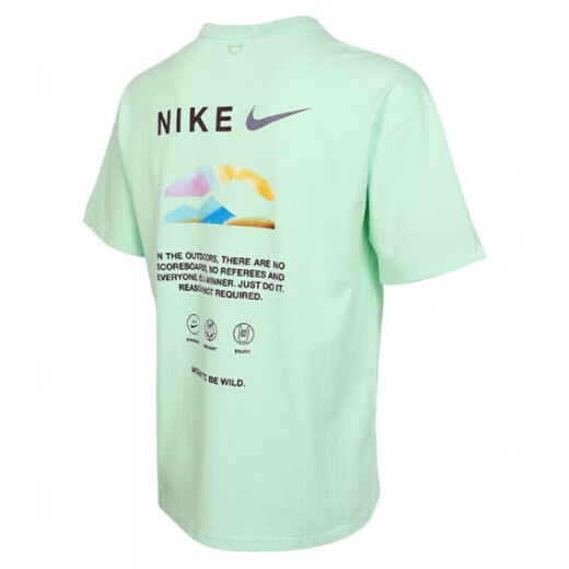 
Nike official ship store T-shirt men's clothing 25 spring new sportswear trendy and fashionable breathable round neck half sleeve training short sleeve HF6172-376. XL (180/96A)