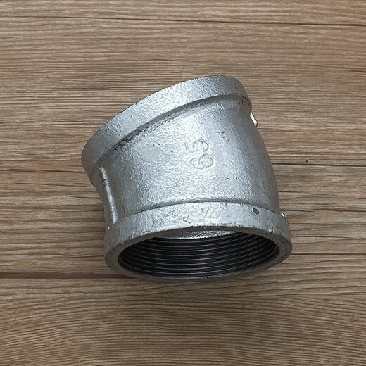 Galvanized 22.5 degree national standard elbow 2.5 inch DN65 straight bent Malleable steel pipe fittings fire hot dipped galvanized threaded internal thread 22.5 degrees DN65 (2.5 inch) 22.5 degrees