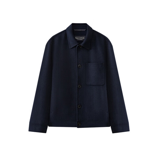 Marc O'Polo/MOP【商场同款】冬季新款绵羊毛翻领毛呢夹克外套男 藏青色898 XL 185