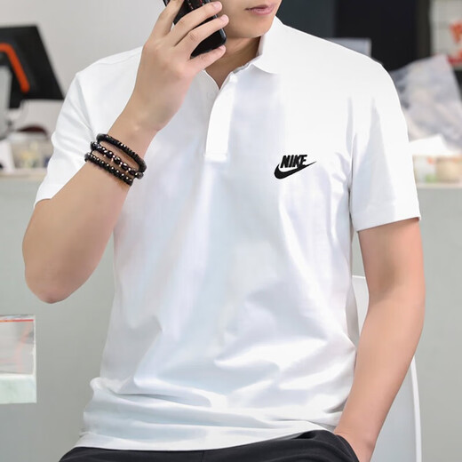 Camiseta Nike (Nike) Camiseta para hombres 2025 Summer Nuevo Sportswear Sportswear Breatable Loose Skin Running Castak Tennis Polo Camisa FN3895-100/Photos promedio de grandes/espectáculos y regreso 5 L (175/92a)