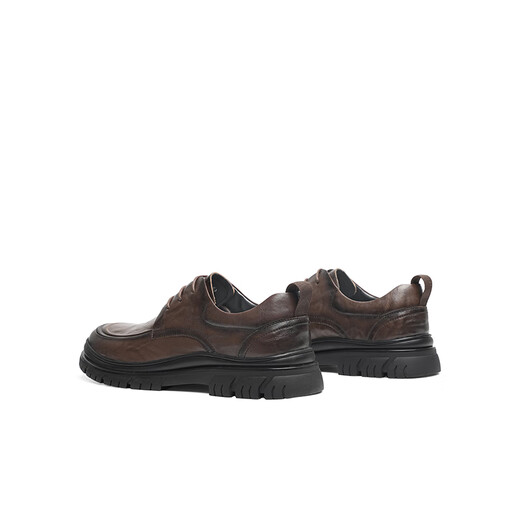 Red Dragonfly Men's Leather Shoes Spring and Autumn Men's Lace-up Genuine Leather Formal Leather Shoes Business Work Shoes WTA34061 Brown 42