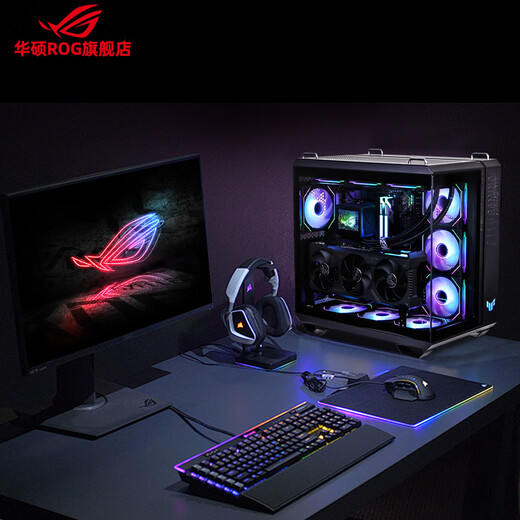 ASUS 5080 i7 14700KF ASUS ROG family bucket graphics card Black Myth Wukong game desktop live broadcast assembly computer host DIY assembly machine i7 14700KF+RTX5080 configuration three hosts