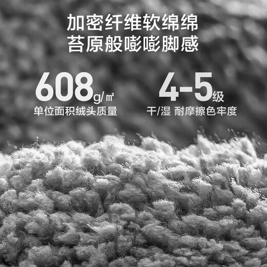 Made in Tokyo, Momo Tundra Bathroom Mat, Absorbent Door Mat, Toilet Non-Slip Foot Mat, Gray 40*60cm