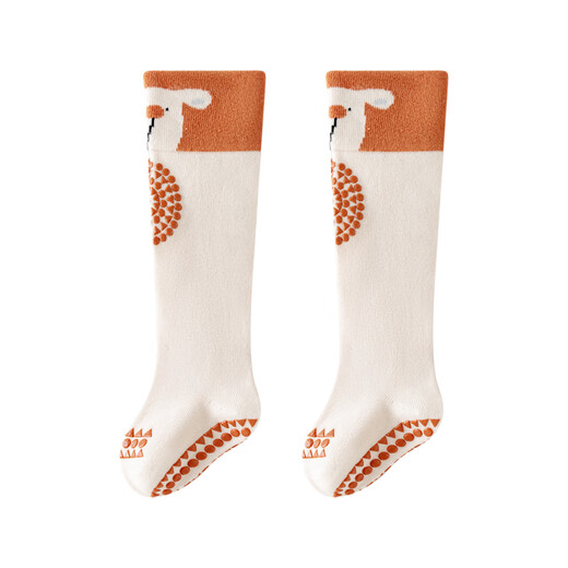 Wachstum Babystrümpfe Frühlings- und Herbst-Baumwollsocken Neugeborene Anti-Schlupf-Überkree-Bodensocken Knochenlosenkriechkinder Long Socken Blau Koala + brauner Welpe + grünes Lamm 3 Paare M 1-3 Jahre (empfohlene Fußlänge 10-14 cm)