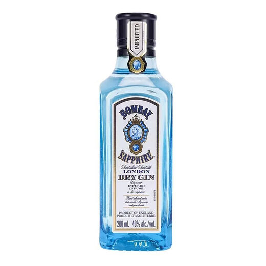 孟买蓝宝石（BOMBOY）Bombay孟买蓝宝石金酒金汤力基酒200ml英国进口毡酒gin酒杜松子酒 200mL 国行/孟买蓝宝石金酒
