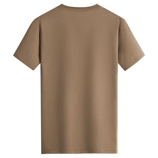 Tanzen mit dem Wolf [100% Baumwolle] modische und vielseitige atmungsaktive und komfortable, ungezwungene Kurzärmer-Männer-T-Shirt 701 Khaki 190