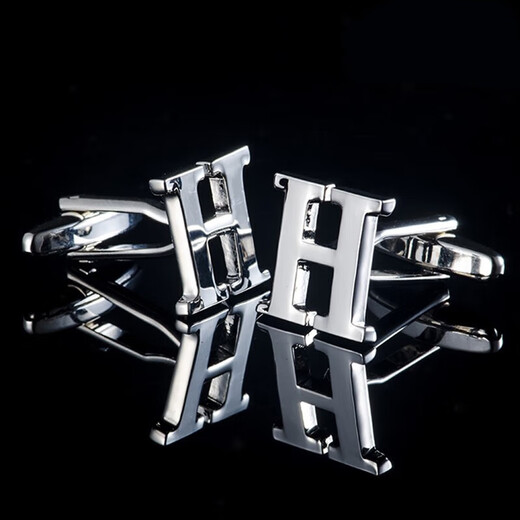 Chenpeng English Letters Manschette Links Metall Silber Ärmel Nagel Bräutigam Geschenk Französisch Hemd Manschettenknöpfe für verschiedene s erhältlich