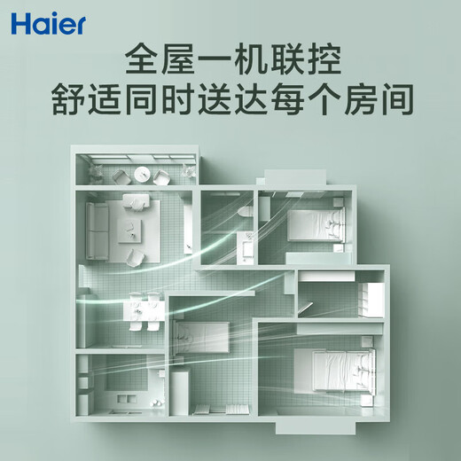 Haier central air conditioner 10 HP, 12 HP, one to 7, one to 8, one to 9 duct machine, ceiling machine, commercial multi-connected villa office, including installation and artificial auxiliary materials, 10 HP, first-class energy efficiency, one to eight villas, 230-280