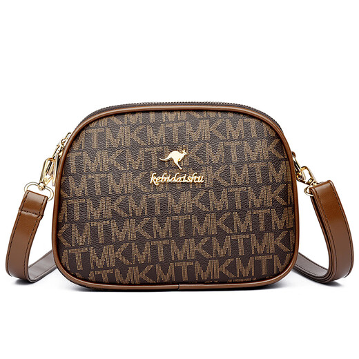 Kangaroo Leder kleine Tasche Frauen neue trendige Mode Internet Promi -Shell -Tasche lässig einfache Umhängetasche vielseitige Hand Crossbody Bag Mk Brown
