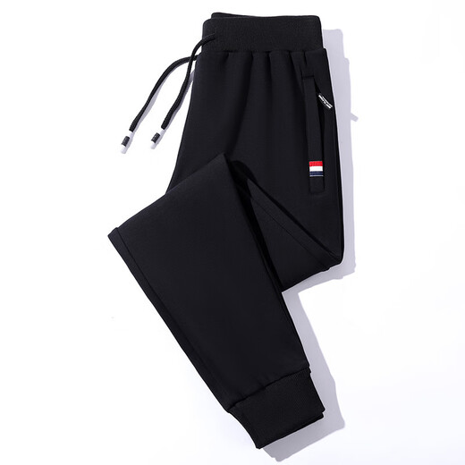 TOMMYBULL American Tommy Tommy men's casual cotton sweatpants autumn and winter sports elastic leggings men's loose straight pants blue straight pants XL recommended 120-140Jin Jin equals 0.5 kg