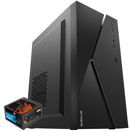 BUBALUS Cowboy K+ Strong 300 W M-ATX Business Office elektromechanischer Anzug/Desktop-Host-Computergehäuse, Netzteil, Heimanzug/Grafikkartenlängenbegrenzung 275 mm/unterstützt Backline)