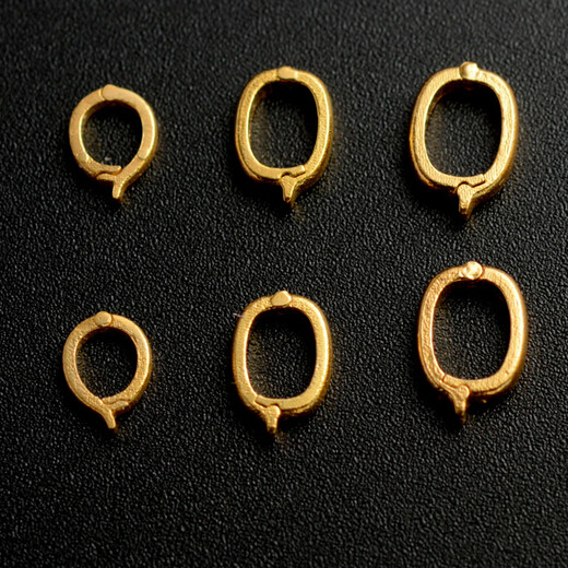 Yuyao 18k gold buckle pendant buckle buckle connecting buckle accessories bracelet necklace accessories ancient gold DIY jewelry large size