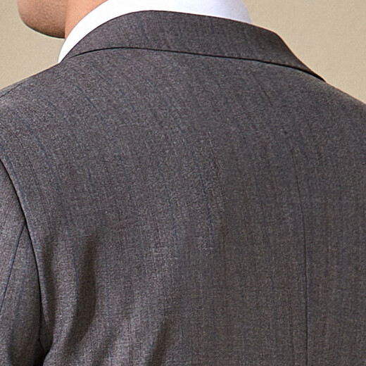 Antonio yarn-dyed fine-grained suit three-piece men's business professional formal groom's wedding dress suit gray 48 (175/92A)