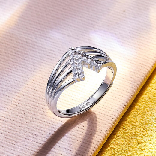 Pt.Charm new PT950 platinum ring women's fashionable light luxury live seal ring engagement ring for Valentine's Day for wife, in stock, national inspection certificate 4.1-4.2g