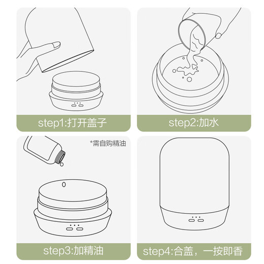 Made in Tokyo, Soft Shadow Series Aromatherapy Humidifier Ultrasonic Humidification Home Desktop Office Bedroom Aromatherapy Machine Birthday Gift