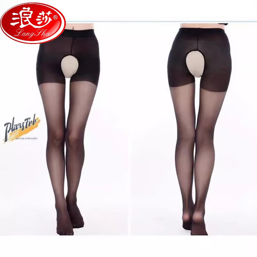 LangSha (LangSha) no-wear and take-off stockings, sexy extended opening, plus extra fat MM300Jin Jin equals 0.5kg, bottoming pantyhose, 3 skin colors, double-sided open crotch style 130-200Jin Jin equals 0.5kg
