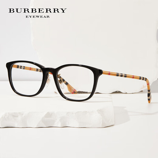 BURBERRY眼镜 博柏利眼镜框男女款复古经典格纹近视眼镜架可配度数镜片 0BE2371D-3889透明色框 【赠防蓝光镜片】