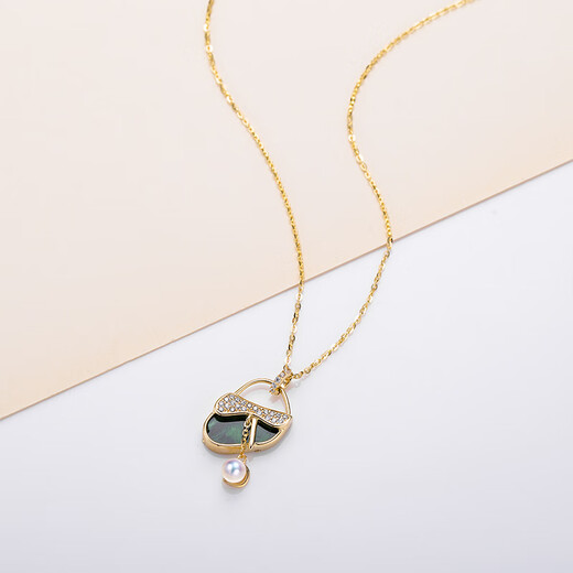 OLIVEIRA Freshwater AK Pearl Pendant Sachet S925 Silver Gold Plated 1180