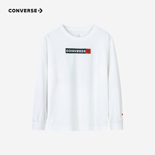 Converse【变形金刚联名】匡威儿童装秋季打底衫男童长袖T恤CNVB-LS-G689 纯白色 160 /76 【建议身高152-158cm】