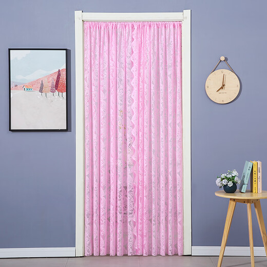 
30 days 1047 pieces lace screen curtains indoor living room universal double opening anti-mosquito decorative curtain without hole drilling telescopic rod Main picture model Door width 100-140 height 200