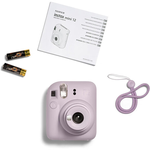 Fuji Polaroid mini11 Polaroid 9 upgraded model Polaroid mini12 one-time imaging camera Goddess Day gift MINI12 Iris purple (spot quick delivery) Official match (excluding photo paper)