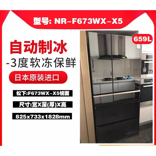 松下（Panasonic） NR-F673WX-X5松下进口家用冰箱F607/507/F604/F543TXE NR-F604VT-N5(586升)