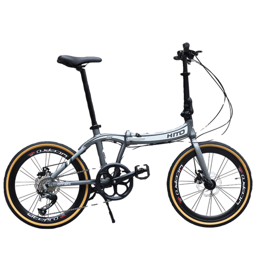 HITO official direct sales German HITO 20/22-inch folding bicycle aluminum alloy 451 wheel retro ultra-light and portable 7-speed starry silver - aluminum alloy + Shimano + double 20 inches x