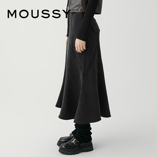 Moussy New Dark Deconstructive Fishtail y falda de cintura 028ISZ80-2691 021 Light Black S