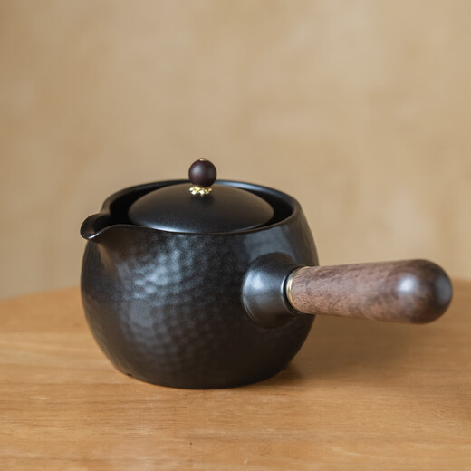 Nanji ceramic teapot electric ceramic stove household living room small tea stove pot tea old white tea Pu'er tea set hammer pattern side handle kettle 700ml + square electric ceramic stove 900w