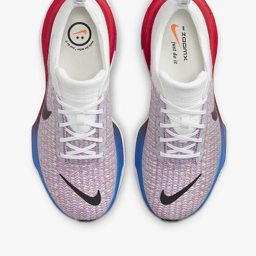耐克（NIKE） Invincible Run 3 轻量缓震舒适 男士跑步鞋 休闲运动鞋慢跑鞋 白红/蓝FJ3889-100 43