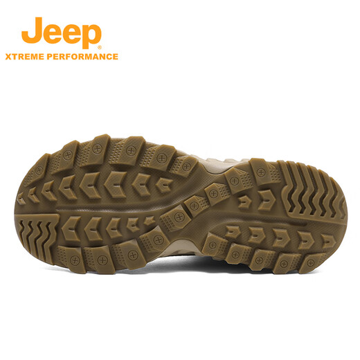 Jeep Martin Boots Men's Spring and Autumn 2025 New High Top Desert Tactical Short Boots Outdoor Hiking Mountaineering Men's Work Boots Khaki 42 (Sports Shoe Size)
