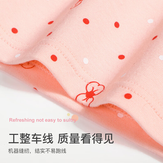 Catman children's pure cotton vests for boys and girls with inner T-shirts for spring and summer babies and summer belly-protecting bottoming underwear for primary school students. Butterfly Heart Language - Girls 3 pieces 140 (recommended weight 40-50Jin [Jin equals 0.5kg])