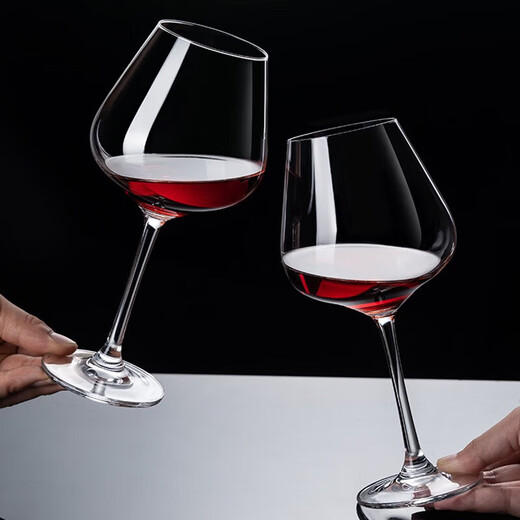 MARTIGUES Burgundy red wine glass set home handmade crystal glass wine goblet 500ml Burgundy glass 2 pieces