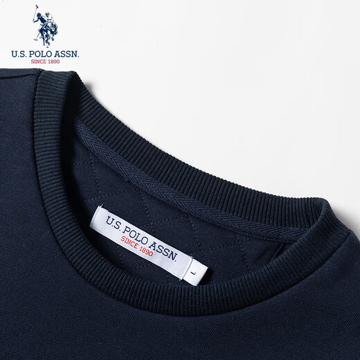 U.S. POLO ASSN. Sweater men's autumn round neck trendy loose long-sleeved T-shirt men's casual tops men's wear navy blue L