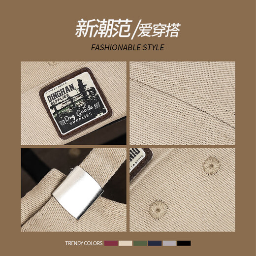 Frühlings- und Herbst Neues Stoff markless Melonhaut Hut Männer Four Seasons Hip Hop Korean Hut Street Trendy Retro Vermieter Hut Frauen Marine Blau einstellbar